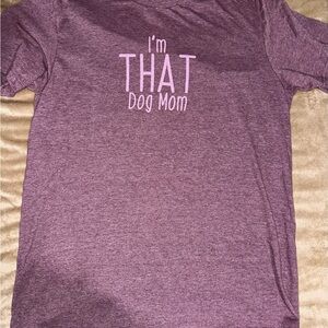 Gildan Heather Purple Dog Mom Tee